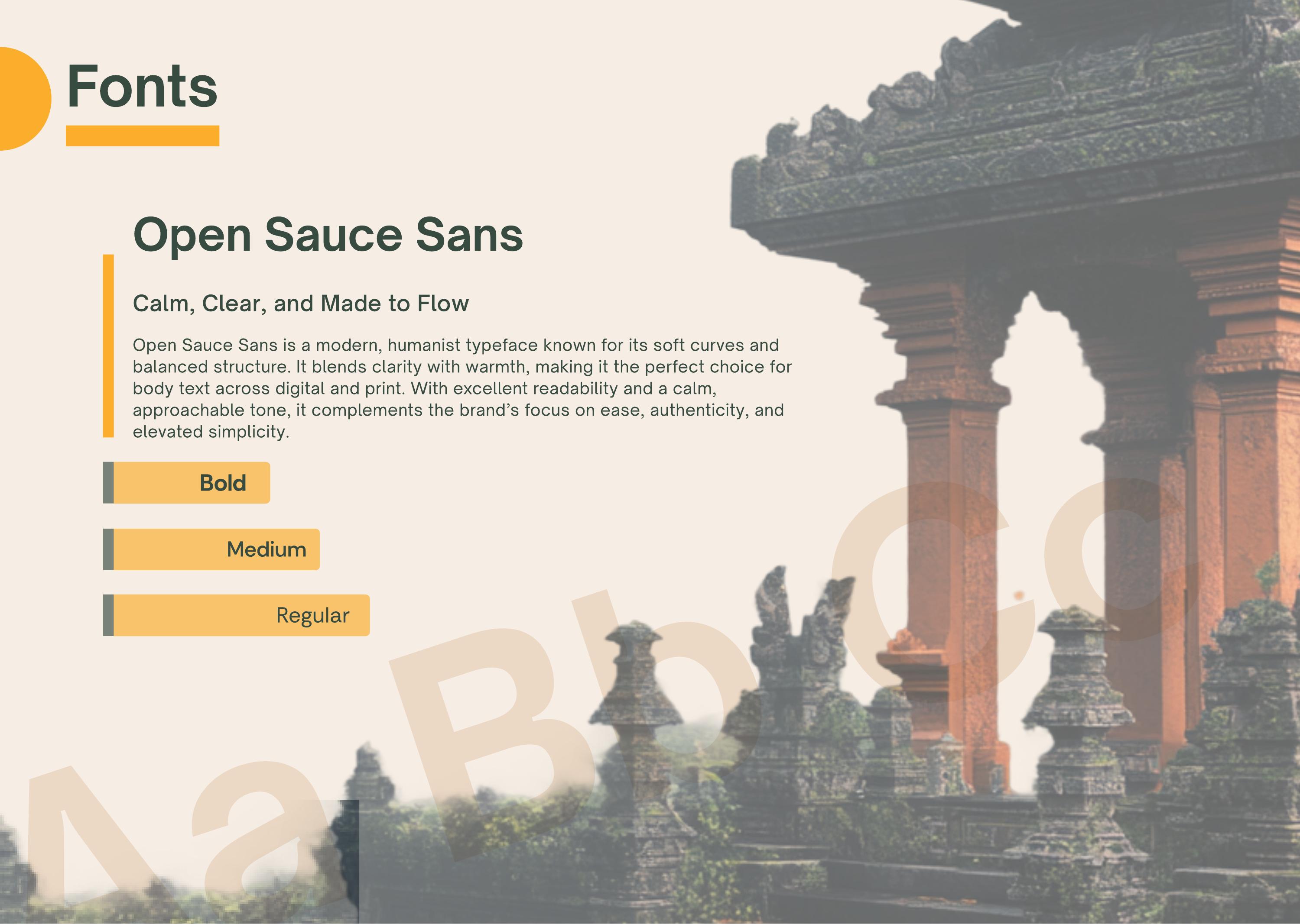 Baliwithflow fonts page showing Open Sauce Sans
